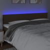 Cabecero Cama | Panel De Cabecera Con Led De Tela Marrón Oscuro 180x5x78/88 Cm Cfw728328