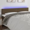 Cabecero Cama | Panel De Cabecera Con Led De Tela Marrón Oscuro 180x5x78/88 Cm Cfw894403