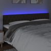 Cabecero Cama | Panel De Cabecera Con Led De Tela Marrón Oscuro 180x7x78/88 Cm Cfw988841