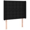 Cabecero Cama | Panel De Cabecera Con Led De Tela Negro 103x16x118/128 Cm Cfw616198