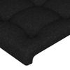 Cabecero Cama | Panel De Cabecera Con Led De Tela Negro 103x16x118/128 Cm Cfw616198