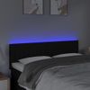 Cabecero Cama | Panel De Cabecera Con Led De Tela Negro 144x5x78/88 Cm Cfw547207