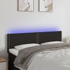 Cabecero Cama | Panel De Cabecera Con Led De Tela Negro 144x5x78/88 Cm Cfw175321