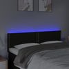 Cabecero Cama | Panel De Cabecera Con Led De Tela Negro 144x5x78/88 Cm Cfw175321