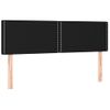 Cabecero Cama | Panel De Cabecera Con Led De Tela Negro 144x5x78/88 Cm Cfw175321