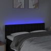 Cabecero Cama | Panel De Cabecera Con Led De Tela Negro 144x5x78/88 Cm Cfw104320