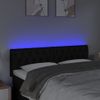 Cabecero Cama | Panel De Cabecera Con Led De Tela Negro 144x7x78/88 Cm Cfw230274