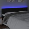 Cabecero Cama | Panel De Cabecera Con Led De Tela Negro 180x5x78/88 Cm Cfw309539