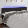 Cabecero Cama | Panel De Cabecera Con Led De Tela Negro 180x5x78/88 Cm Cfw500896