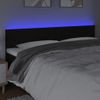 Cabecero Cama | Panel De Cabecera Con Led De Tela Negro 180x5x78/88 Cm Cfw500896