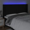 Cabecero Cama | Panel De Cabecera Con Led De Tela Negro 183x16x118/128 Cm Cfw289075