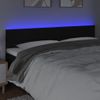 Cabecero Cama | Panel De Cabecera Con Led De Tela Negro 200x5x78/88 Cm Cfw993526