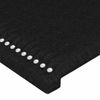 Cabecero Cama | Panel De Cabecera Con Led De Tela Negro 203x16x118/128 Cm Cfw696255