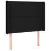 Cabecero Cama | Panel De Cabecera Con Led De Tela Negro 83x16x118/128 Cm Cfw773307