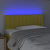 Cabecero Cama | Panel De Cabecera Con Led De Tela Verde 100x5x78/88 Cm Cfw781708