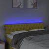 Cabecero Cama | Panel De Cabecera Con Led De Tela Verde 144x7x78/88 Cm Cfw252325