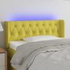 Cabecero Cama | Panel De Cabecera Con Led De Tela Verde 93x16x78/88 Cm Cfw324299