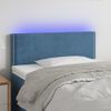 Cabecero Cama | Panel De Cabecera Con Led De Terciopelo Azul 100x5x78/88 Cm Cfw357778