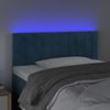 Cabecero Cama | Panel De Cabecera Con Led De Terciopelo Azul 100x5x78/88 Cm Cfw710840