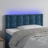 Cabecero Cama | Panel De Cabecera Con Led De Terciopelo Azul 100x5x78/88 Cm Cfw344346