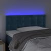 Cabecero Cama | Panel De Cabecera Con Led De Terciopelo Azul 100x5x78/88 Cm Cfw344346