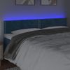 Cabecero Cama | Panel De Cabecera Con Led De Terciopelo Azul Oscuro 180x5x78/88 Cm Cfw557138