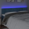 Cabecero Cama | Panel De Cabecera Con Led De Terciopelo Azul Oscuro 200x5x78/88 Cm Cfw293767