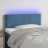 Cabecero Cama | Panel De Cabecera Con Led De Terciopelo Azul Oscuro 80x5x78/88 Cm Cfw119138