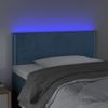 Cabecero Cama | Panel De Cabecera Con Led De Terciopelo Azul Oscuro 80x5x78/88 Cm Cfw119138