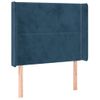 Cabecero Cama | Panel De Cabecera Con Led De Terciopelo Azul Oscuro 83x16x118/128 Cm Cfw278538