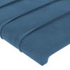 Cabecero Cama | Panel De Cabecera Con Led De Terciopelo Azul Oscuro 83x16x118/128 Cm Cfw951434