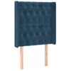 Cabecero Cama | Panel De Cabecera Con Led De Terciopelo Azul Oscuro 83x16x118/128 Cm Cfw189039