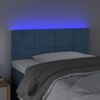 Cabecero Cama | Panel De Cabecera Con Led De Terciopelo Azul Oscuro 90x5x78/88 Cm Cfw819723