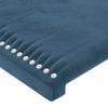 Cabecero Cama | Panel De Cabecera Con Led De Terciopelo Azul Oscuro 93x16x118/128 Cm Cfw971967