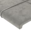 Cabecero Cama | Panel De Cabecera Con Led De Terciopelo Gris Claro 103x16x118/128 Cm Cfw271796