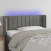 Cabecero Cama | Panel De Cabecera Con Led De Terciopelo Gris Claro 103x16x78/88 Cm Cfw847164