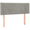 Cabecero Cama | Panel De Cabecera Con Led De Terciopelo Gris Claro 103x16x78/88 Cm Cfw127630