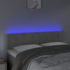 Cabecero Cama | Panel De Cabecera Con Led De Terciopelo Gris Claro 144x5x78/88 Cm Cfw893612