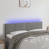 Cabecero Cama | Panel De Cabecera Con Led De Terciopelo Gris Claro 144x5x78/88 Cm Cfw239639