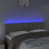 Cabecero Cama | Panel De Cabecera Con Led De Terciopelo Gris Claro 144x5x78/88 Cm Cfw950196