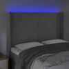 Cabecero Cama | Panel De Cabecera Con Led De Terciopelo Gris Claro 147x16x118/128 Cm Cfw399281