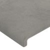 Cabecero Cama | Panel De Cabecera Con Led De Terciopelo Gris Claro 147x16x118/128 Cm Cfw399281