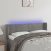 Cabecero Cama | Panel De Cabecera Con Led De Terciopelo Gris Claro 147x16x78/88 Cm Cfw887616