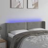 Cabecero Cama | Panel De Cabecera Con Led De Terciopelo Gris Claro 147x16x78/88 Cm Cfw995909