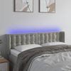 Cabecero Cama | Panel De Cabecera Con Led De Terciopelo Gris Claro 147x16x78/88 Cm Cfw587268