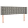 Cabecero Cama | Panel De Cabecera Con Led De Terciopelo Gris Claro 147x16x78/88 Cm Cfw587268