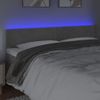 Cabecero Cama | Panel De Cabecera Con Led De Terciopelo Gris Claro 180x5x78/88 Cm Cfw570379