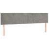 Cabecero Cama | Panel De Cabecera Con Led De Terciopelo Gris Claro 180x5x78/88 Cm Cfw570379