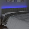 Cabecero Cama | Panel De Cabecera Con Led De Terciopelo Gris Claro 180x5x78/88 Cm Cfw633055