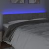 Cabecero Cama | Panel De Cabecera Con Led De Terciopelo Gris Claro 180x5x78/88 Cm Cfw685948